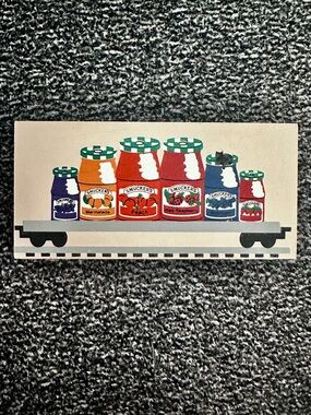 The Cat's Meow Village 1996 Smuckers Train Car #264 Wooden Shelf Sitter Decor